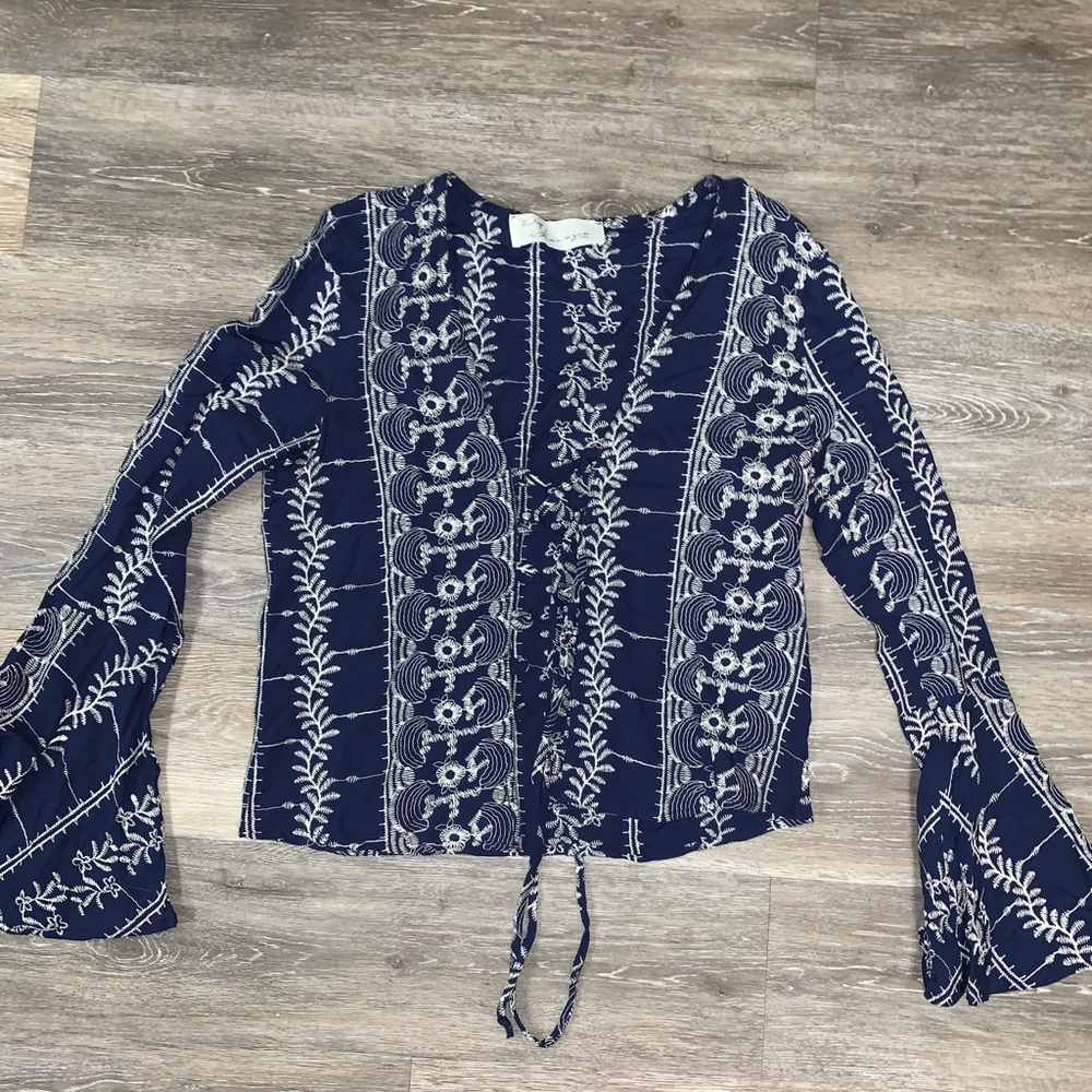 Boho Lace Up Top